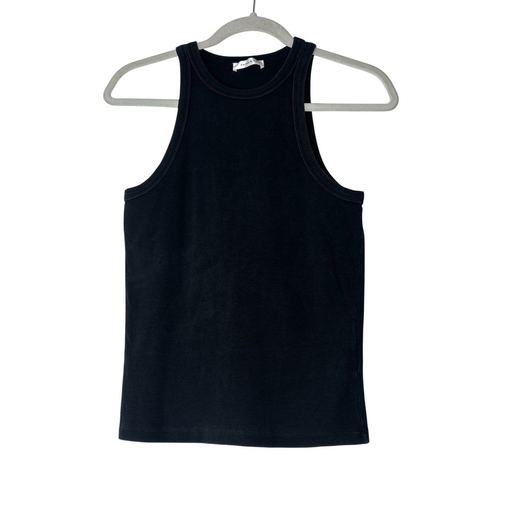 Anine Bing Tank Top Women's Large Black Basic Stretch